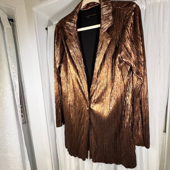 REVOLVE X HOUSE OF HARLOW LEE BRONZE BLAZER JACKET M - Picture 1 of 7